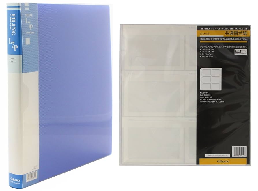 写真の台紙　Chikuma など Amazon | Chikuma アルバム ポケット ファイリングアルバムL7-P